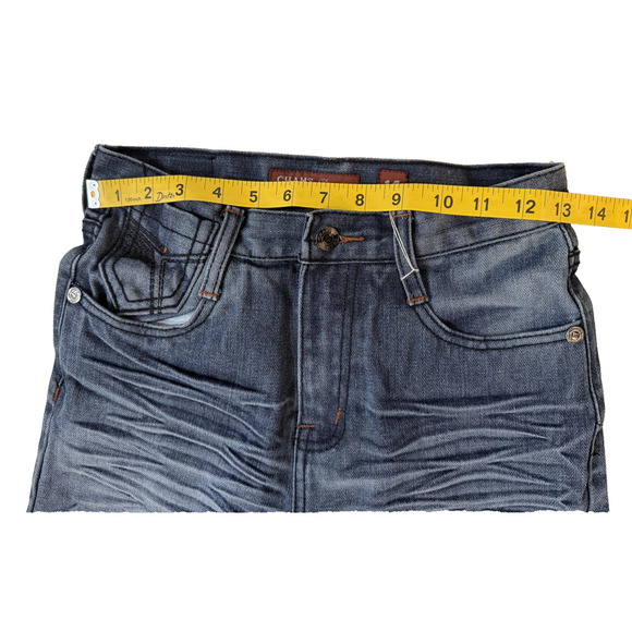 Chams Jeans Girls Size 14 Skinny Slim 506 Distressed Y2K Embroidered Pockets Hit - Picture 4 of 9